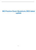 SIE Practice Exam Questions 2023 latest update