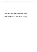 NUR 2633 MCH Final Exam Study Guide (Version 4), NUR 2633 Maternal Child Health Nursing, Rasmussen