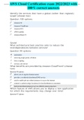 AWS Cloud Certification exam 2022/2023 with  100% correct answers