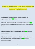 National USPAP Course Exam 2023 Questions and Answers (Verified Answers)