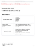 NURS 340 Leadership Quiz 1 (Ch 1.2.3) Questions and Answers,100% CORRECT