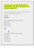 Pre-Assessment: Data Management – Applications, Top Exam Questions and answers, graded A+