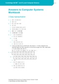 Answers For Computer Science Computer Systems WorkBook by Hodder Education