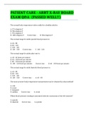 PATIENT CARE - ARRT X-RAY BOARD EXAM Q&A  (PASSED WELL!!)