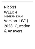 NR 511 Week 4 Midterm Exam 2023