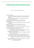 Community Health ATI RN Nursing Study Guide | Latest 2023 / 2024 |