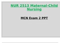 Exam 2 PPT - NUR 2513 / NUR2513 (Latest 2023 / 2024): Maternal Child Nursing - Rasmussen