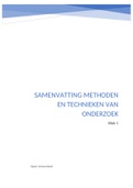 Samenvatting methoden en technieken van onderzoek blok 1