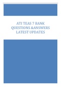 ATI TEAS 72023  BANK  QUESTIONS &ANSWERS  LATEST UPDATES