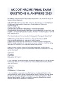 AK DOT NRCME FINAL EXAM QUESTIONS & ANSWERS - Latest 2023/2024