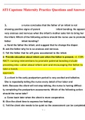 ATI Capstone Maternity Practice Questions and Answers (2022/2023) (Verified Answers)