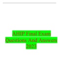 AHIP Final Exam Questions And Answers 2023