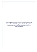 Test Bank for Genetics: From Genes to Genomes 7th Edition Michael Goldberg Janice Fischer Leroy Hood Leland Hartwell ISBN10: 1260240878 ISBN13: 9781260240870