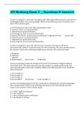 ATI Medsurg Exam 3 __ Questions & Answers