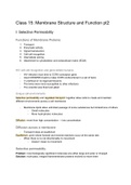 Class 15: Membrane Structure and Function pt2