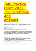 TMC Practice Exam 2022 | 150 Questions AndAnswers