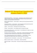 Dialysis PCT Bonnet Exam Questions And Answers Rated A+ 2024.