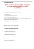 ECON 101 FINAL EXAM 2023/2024   VERIFIED QUESTIONS AND ANSWERS GRADED A+(SOLVED)