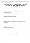 NUR 110 MIDTERM EXAM 2024/2025   VERIFIED QUESTIONS AND ANSWERS GRADED A+(SOLVED) WCU 