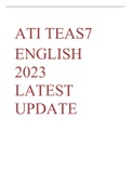 ATI TEAS7  ENGLISH 2023 LATEST UPDATE 