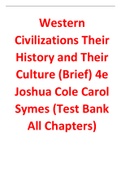 Western Civilizations Their History and Their Culture (Brief) 4e Joshua Cole Carol Symes (Test Bank)
