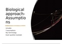 Biological approach assumptions