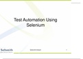 Test Automation Using Selenium: Improving the Efficiency and Effectiveness of Software Testing