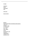 OPM1501 - Orientation To Intermediate Phase Mathematics Assignment 3 2023