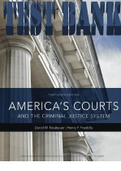 America's Courts and the Criminal Justice System 13th Edition by Neubauer and Henry Fradella | All Chapters 1-15 | TEST BANK 