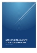 NCTI MT1-MT2 COMPLETE STUDY GUIDE SOLUTION
