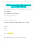 VTNE Practice Test B Questions and Answers 100% Correct