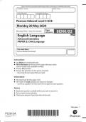 Pearson Edexcel Level 3 GCE 8EN0/02 English Language Advanced Subsidiary PAPER 2 Child Language June 2024