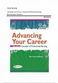 Test Bank For Advancing Your Career Concepts In Professional Nursing 5th Edition by Rose Kearney Nunnery