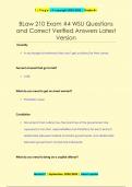 BLaw 210 Exam #4 WSU Questions  and Correct Verified Answers Latest Version