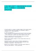 CJIS SECURITY AWARENESS EXAM WITH CORRECT ANSWERS UPDATED