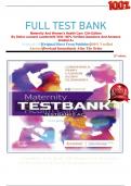 FULL TEST BANK Maternity And Women's Health Care 12th Edition By Deitra Leonard Lowdermilk With 100% Verified Questions And Answers Graded A+   