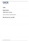 OCR GCSE Media Studies J200/02 : Music and news Mark Scheme for June 2024