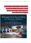 Solution Manual for Management Accounting for Decision Makers: 11th Edition By (Peter Atrill, 2024)Verified Chapters 1 - 12, Complete Newest Version