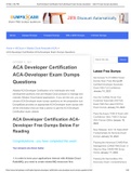 ACA Developer Certification ACA-Developer Exam Dumps Questions - Valid IT Exam Dumps Questions.pdf