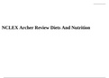 NCLEX Archer Review Diets And Nutrition.