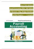 Solution Manual for Payroll Accounting 2024, 34th Edition by Bernard J. Bieg, Bridget Stomberg, Verified Chapters 1 - 7, Complete Newest Version