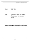 Genesys Cloud CX GCP-GCX Exam Dumps