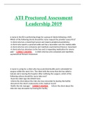 ATI Proctored Assessment Leadership 2019