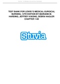 Lewis's Medical-Surgical Nursing 12th Edition Test Bank For Lewis's Medical-Surgical Nursing 12th Edition Chapter 1-69.