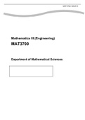 MAT3700 - ASSIGNMENT  SOLUTIONS (2023)