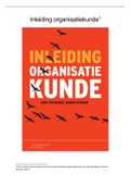 Samenvatting boek 'Inleiding organisatiekunde'