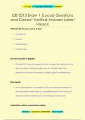 LSB 3213 Exam 1 (Lucas) Questions  and Correct Verified Answers Latest Version