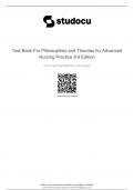 Test Bank For Philosophies and Theories for Advanced Nursing Practice 3rd Edition