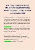 AHIP FINAL EXAM | QUESTIONS AND 100% CORRECT ANSWERS | COMPLETE STUDY GUIDE GRADED A+ |2024/2025 GUIDE 