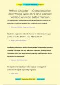 PHRca Chapter 1: Compensation  and Wage Questions and Correct  Verified Answers Latest Version